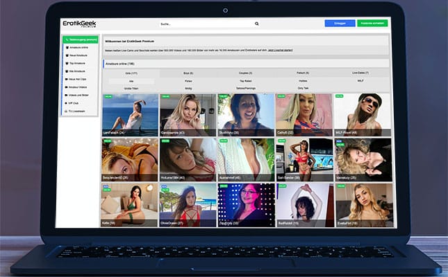 Laptop mit Erotikgeek-Premium
