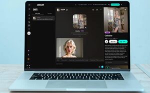 Laptop mit Lovescape Chat